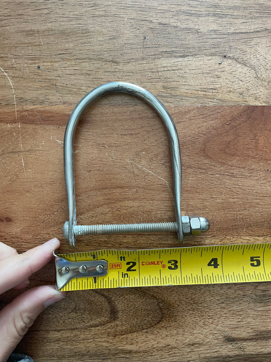 Small 4” SS Boom Bail - NEEDS NEW BOLT