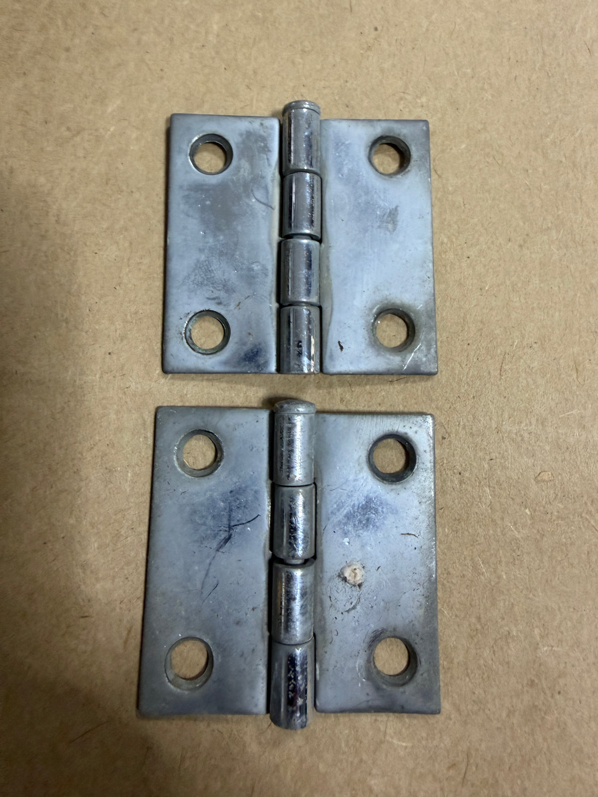 PAIR Chromed Perko 4 Hinges