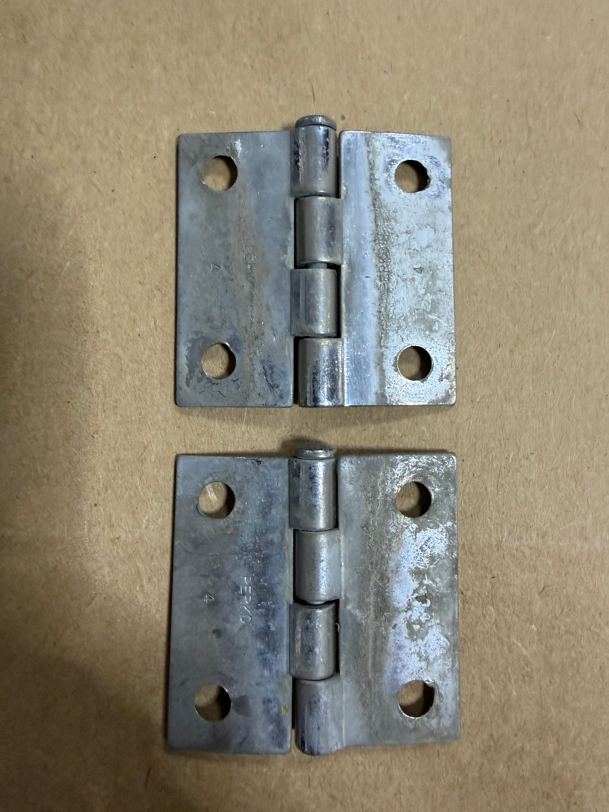 PAIR Chromed Perko 4 Hinges