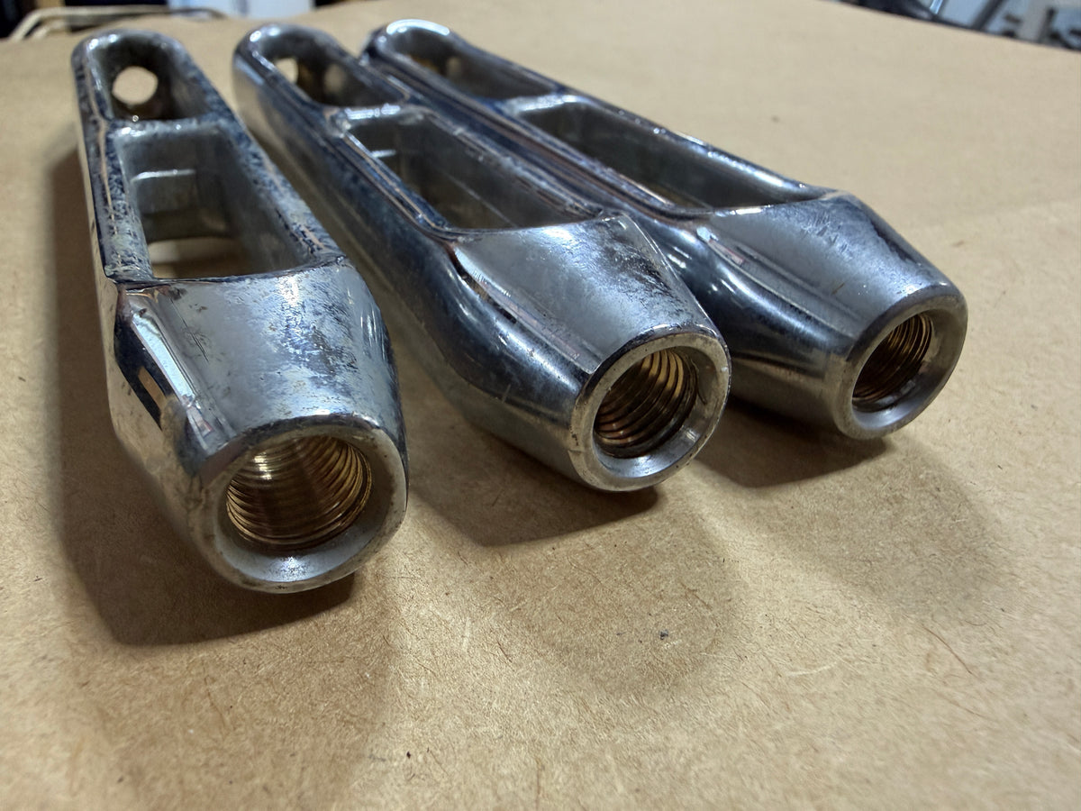 Lot of 3 Chromed 7/16" Open Body Turnbuckle - 6 1/4" Length
