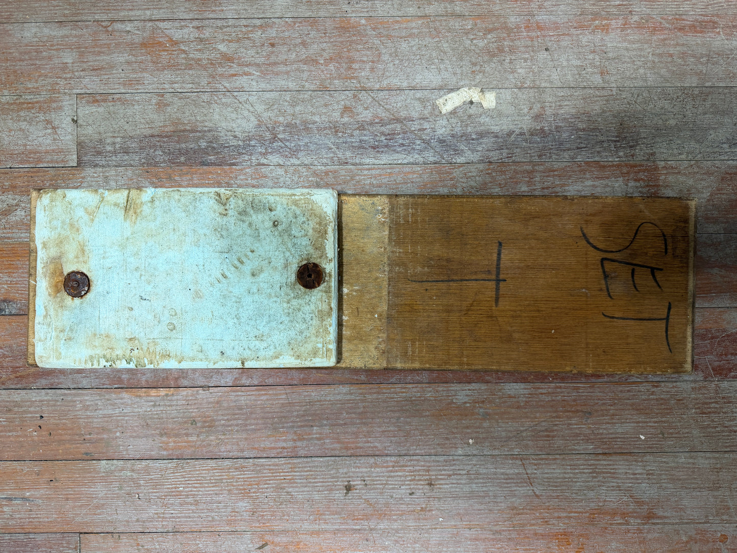 29" Long x 7 3/4" Wide x 3/4" Thickness Teak & Holly Floor Hatch - C&C 34 -- #312