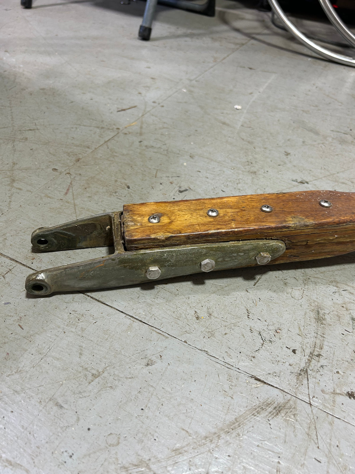 51 1/2" Long - Slightly Curved Tiller Handle With Hardware - Cal 29