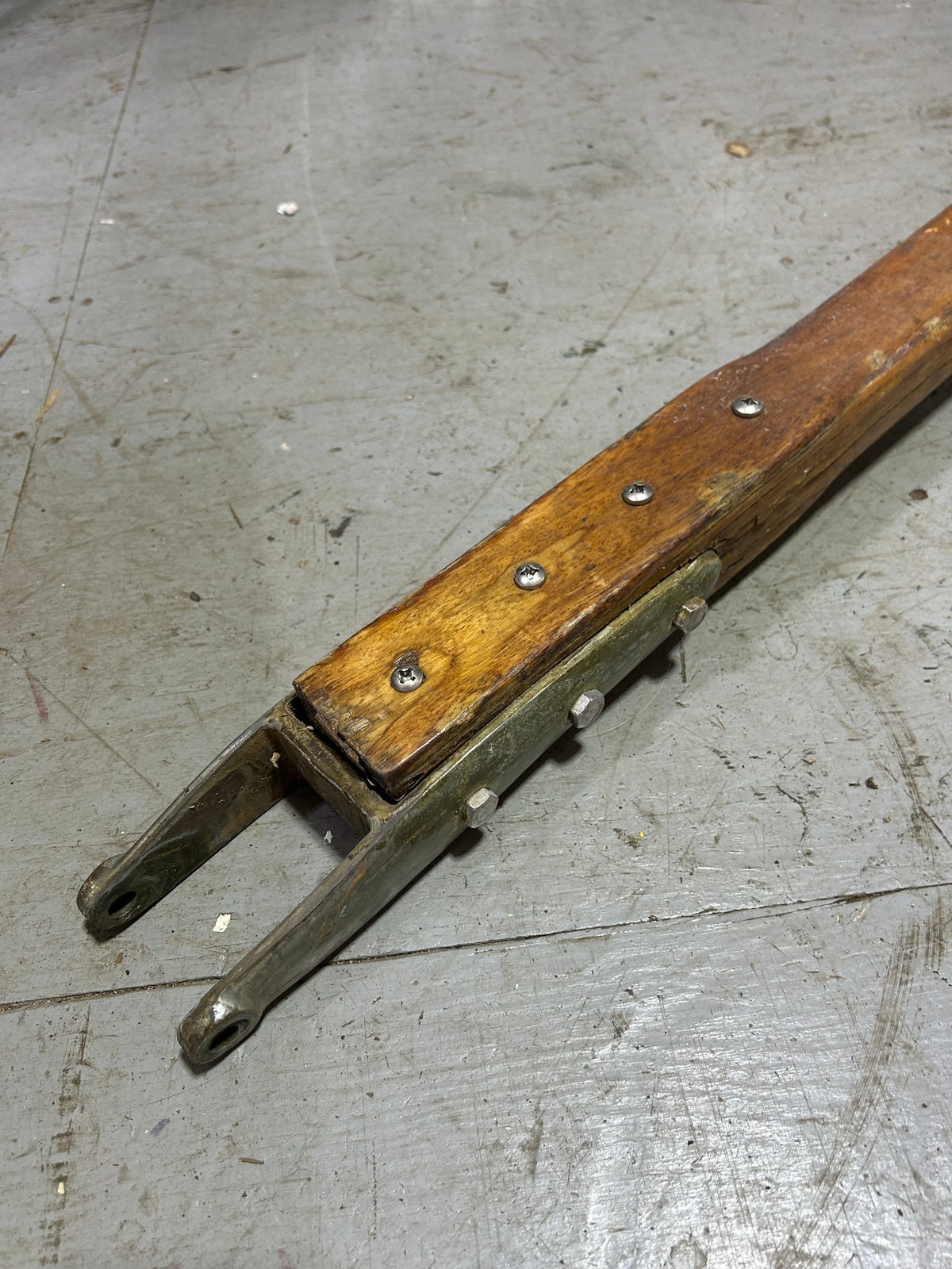 51 1/2" Long - Slightly Curved Tiller Handle With Hardware - Cal 29