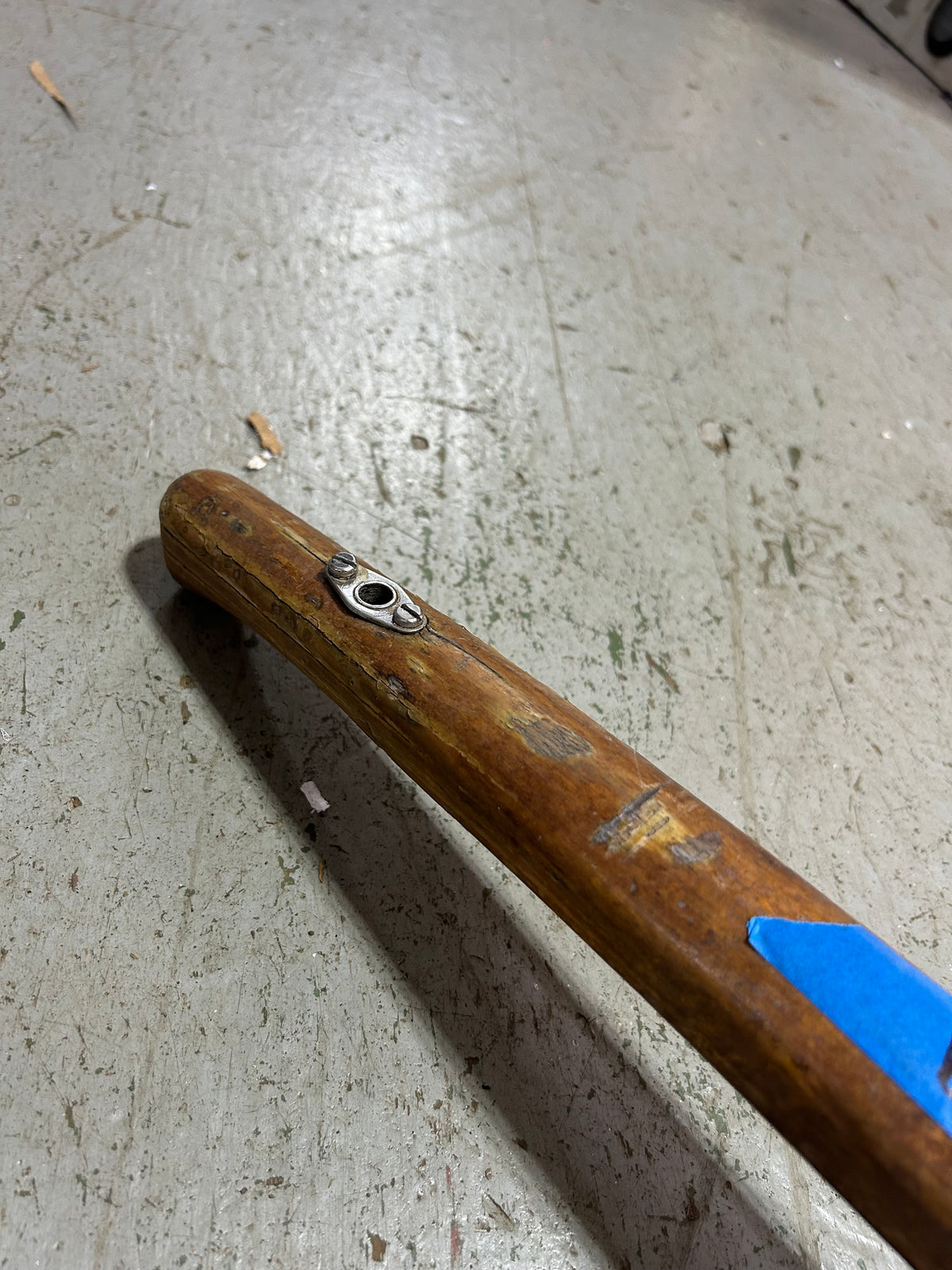 51 1/2" Long - Slightly Curved Tiller Handle With Hardware - Cal 29
