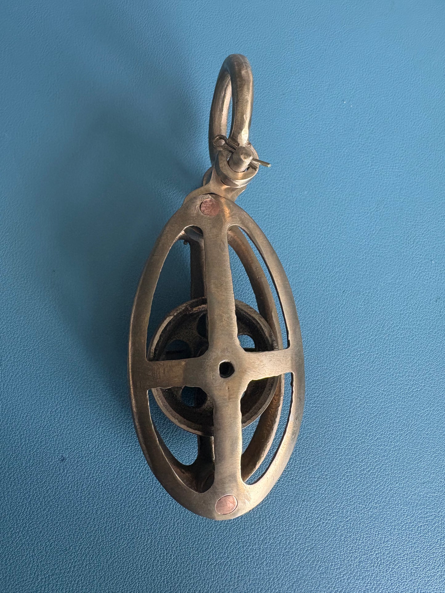 Bronze Cage Block 3/8" line Code BB6601 with Bow Pin Shackle - Herreshoff