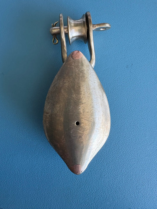 Bronze Single Block 3/8" line with Cleavis Bow Shackle - Herreshoff