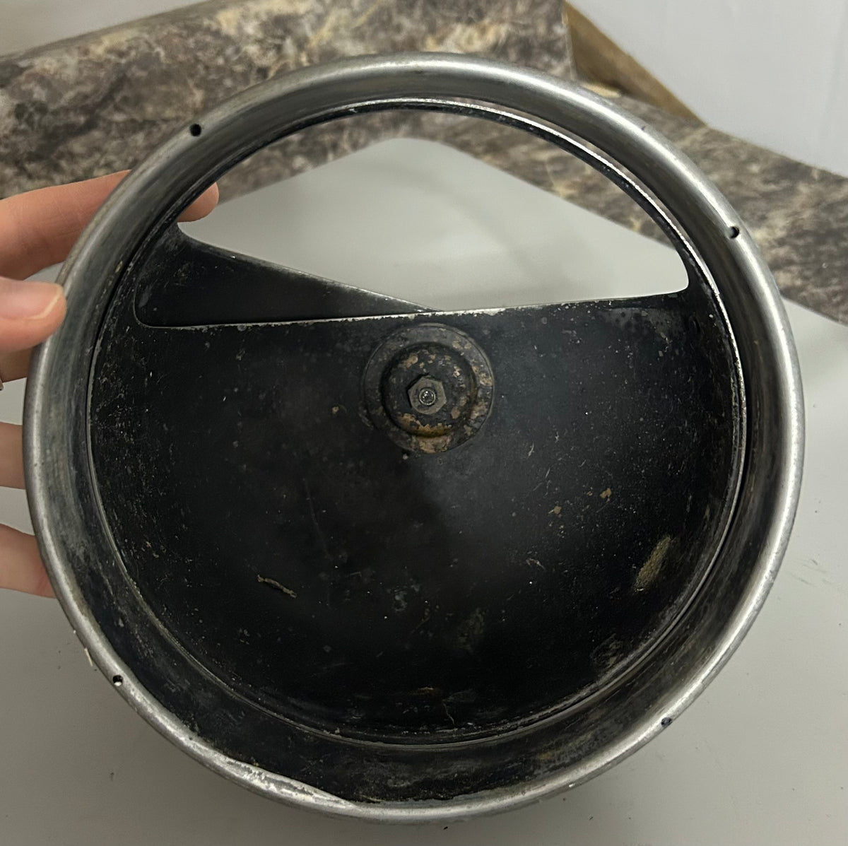 Vintage Chrome Compass Housing Top - 7" Diameter