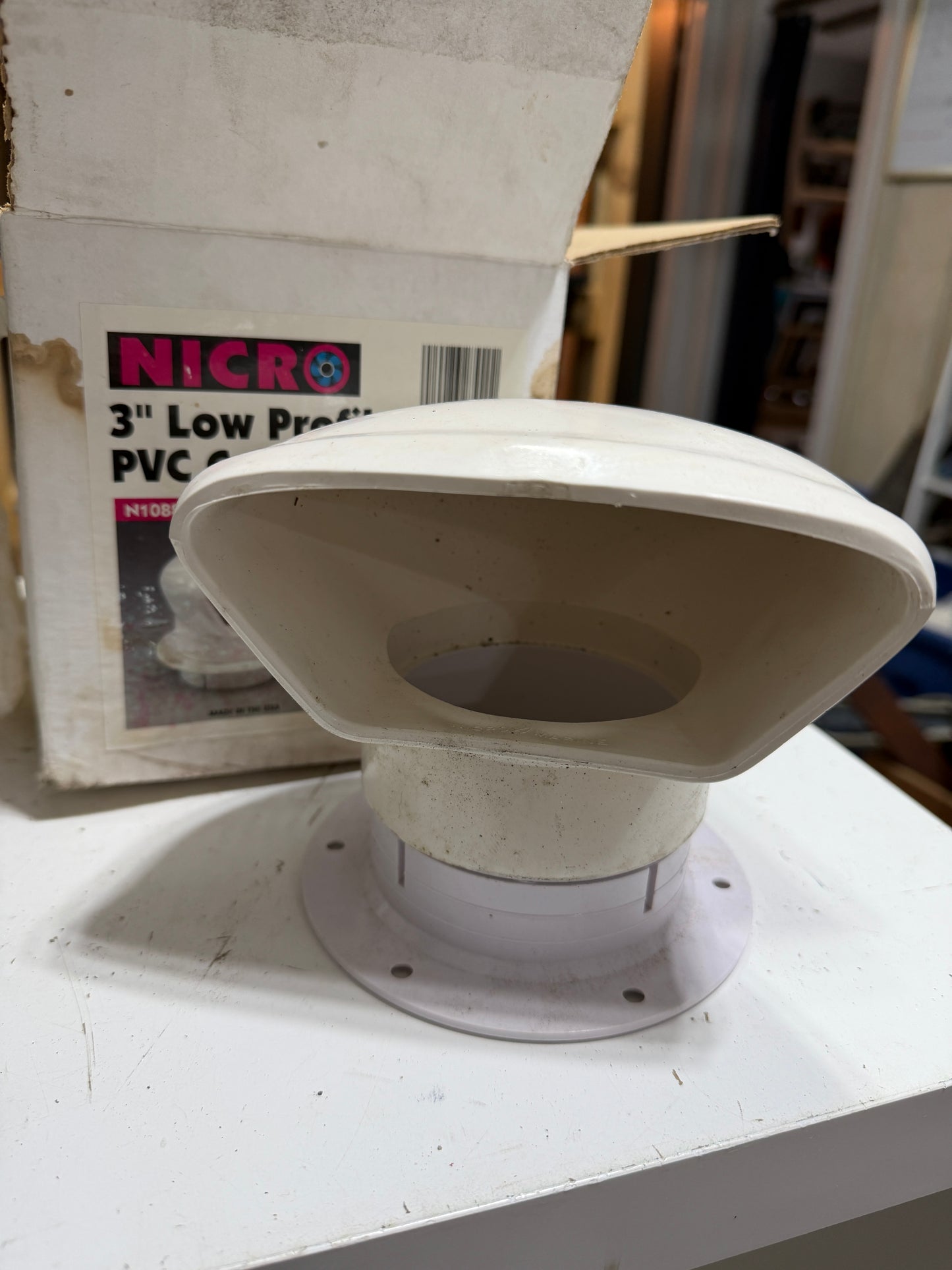 Nicro 3" Low Profile PVC Cowl Vent