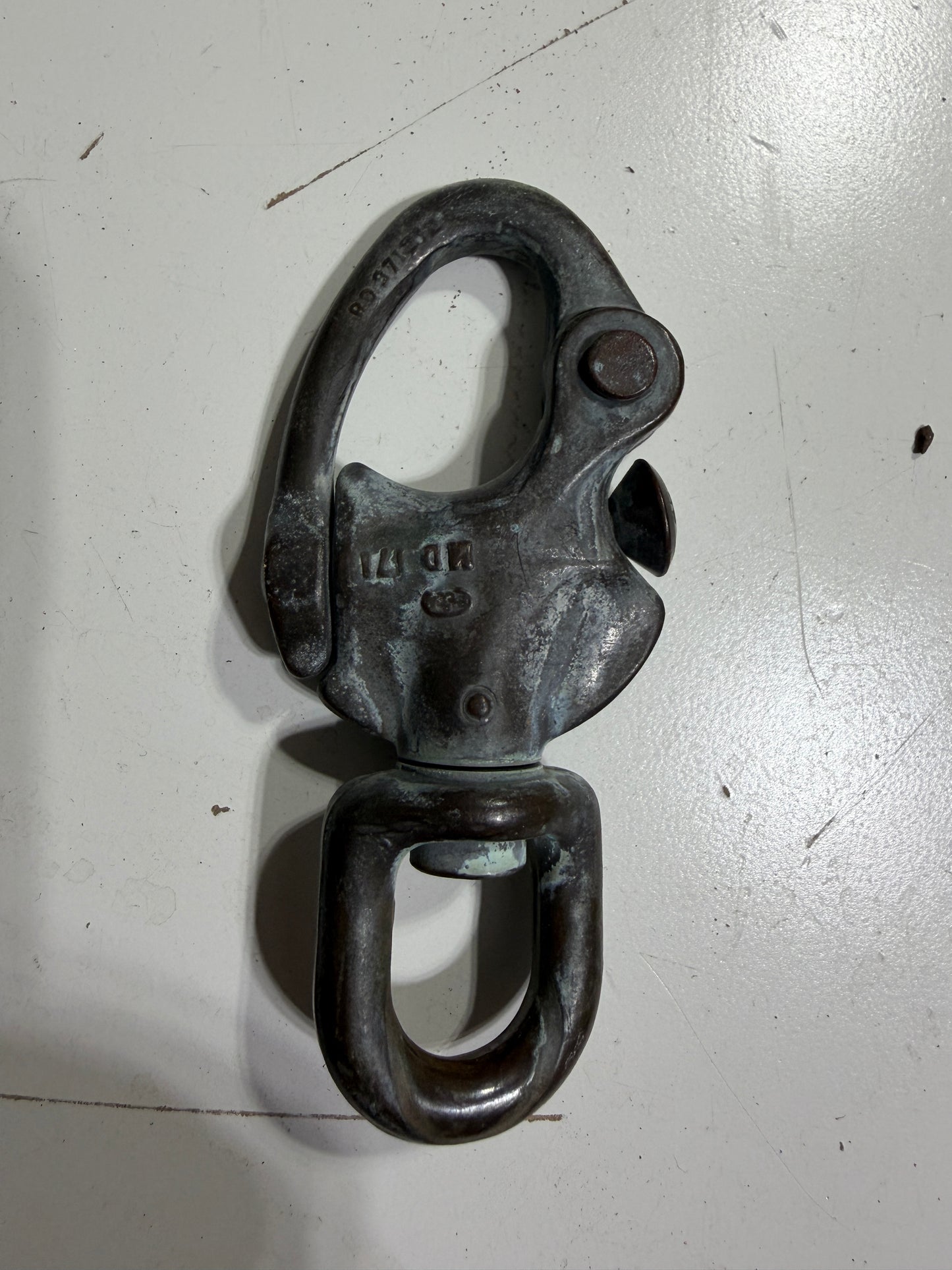 3 1/4" Bronze Swivel Bail Shackle - 1/2” Eye