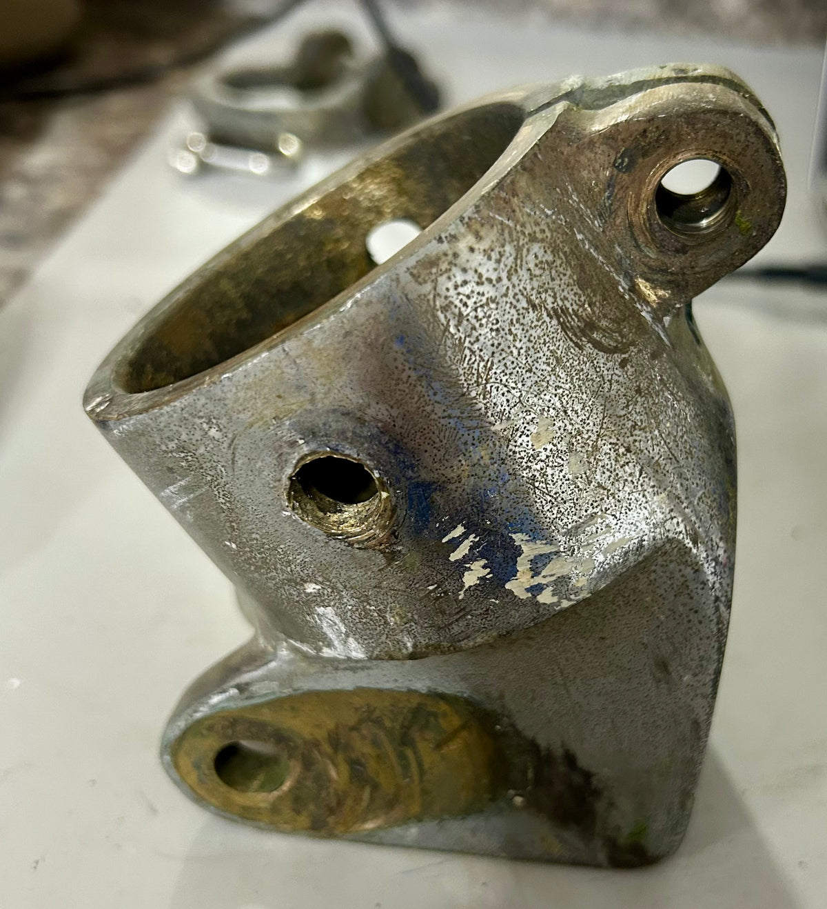 Chromed Bronze Rudder Cap- 2 3/8" ID