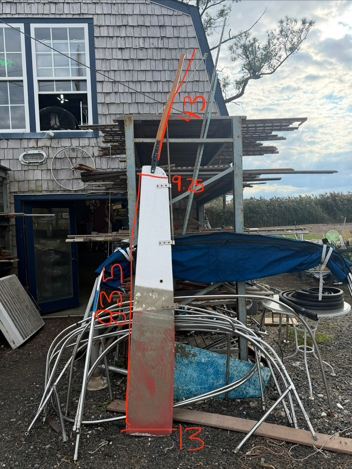 Montgomery 23 Rudder With Tiller Handle