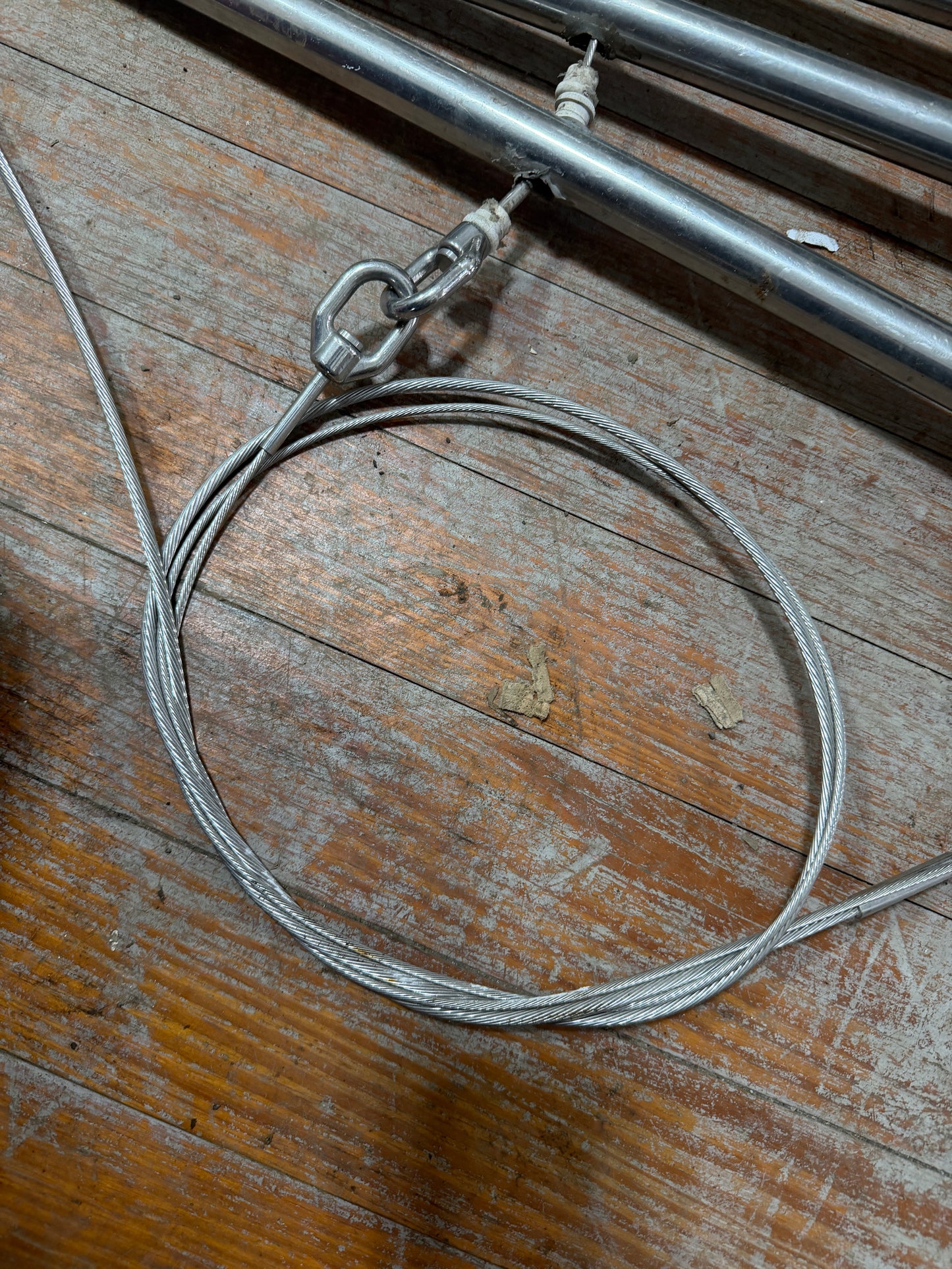 Set OF 3 - 25.5" Tall Stanchions With Lifeline - OFF C&C 34