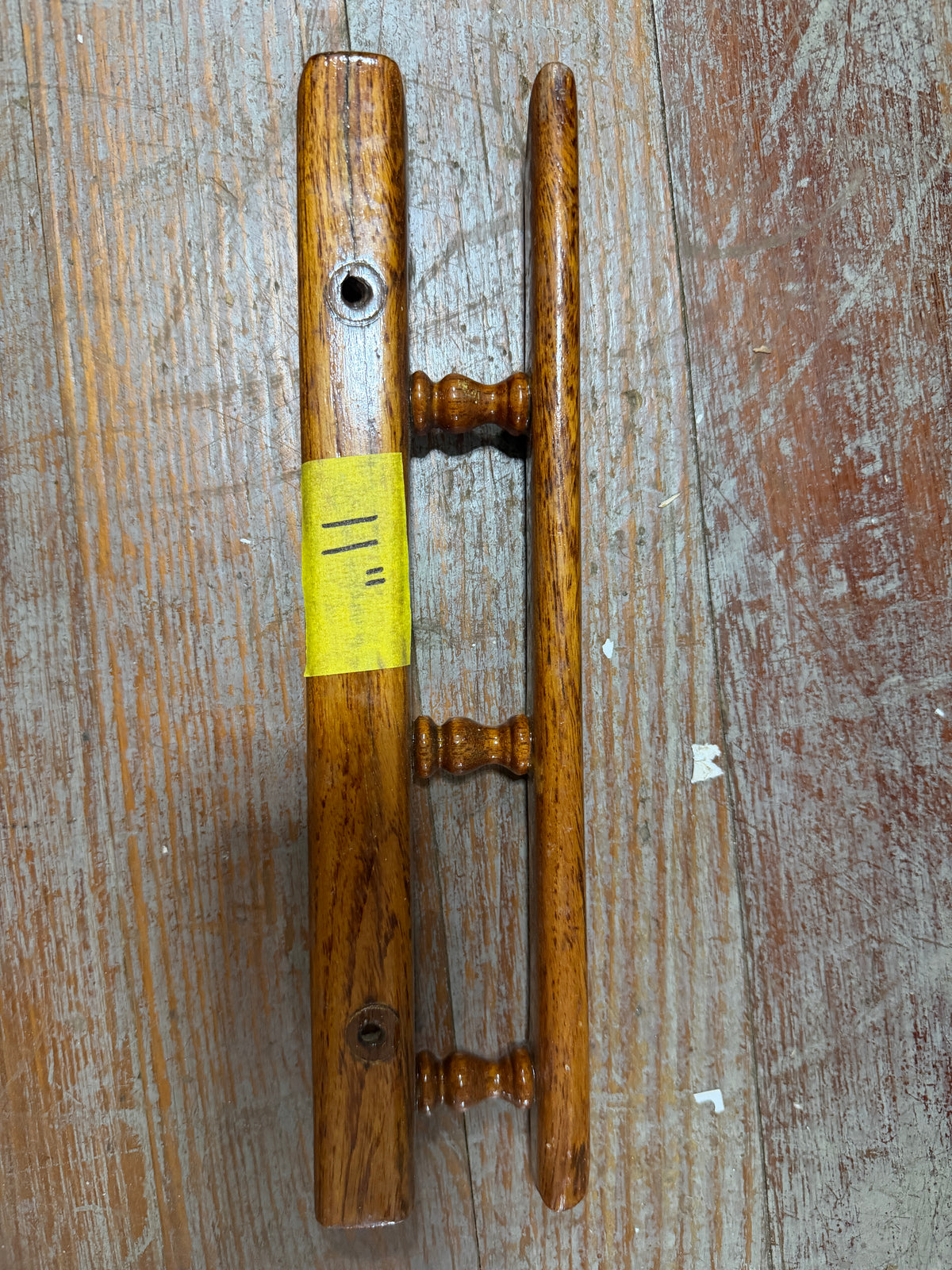 11" Teak Spindle - Angled End