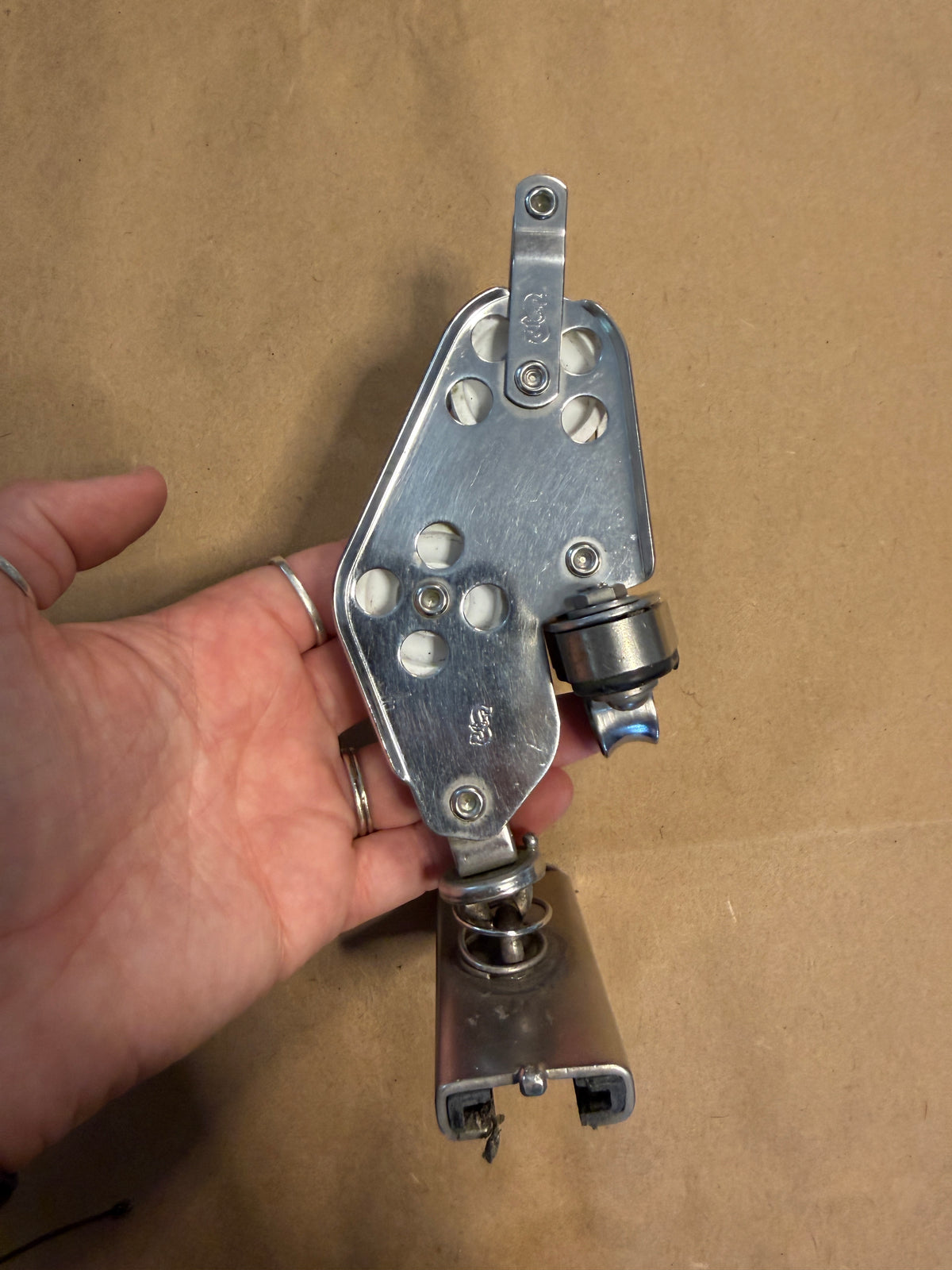 Schaefer Fiddle Block & Cam Cleat On 1" Track Car - 3/8" Line