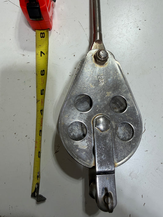 Large Schaefer 3 1/4" Fixed Block With Beckett - 1/2" Line - Sticky Sheave