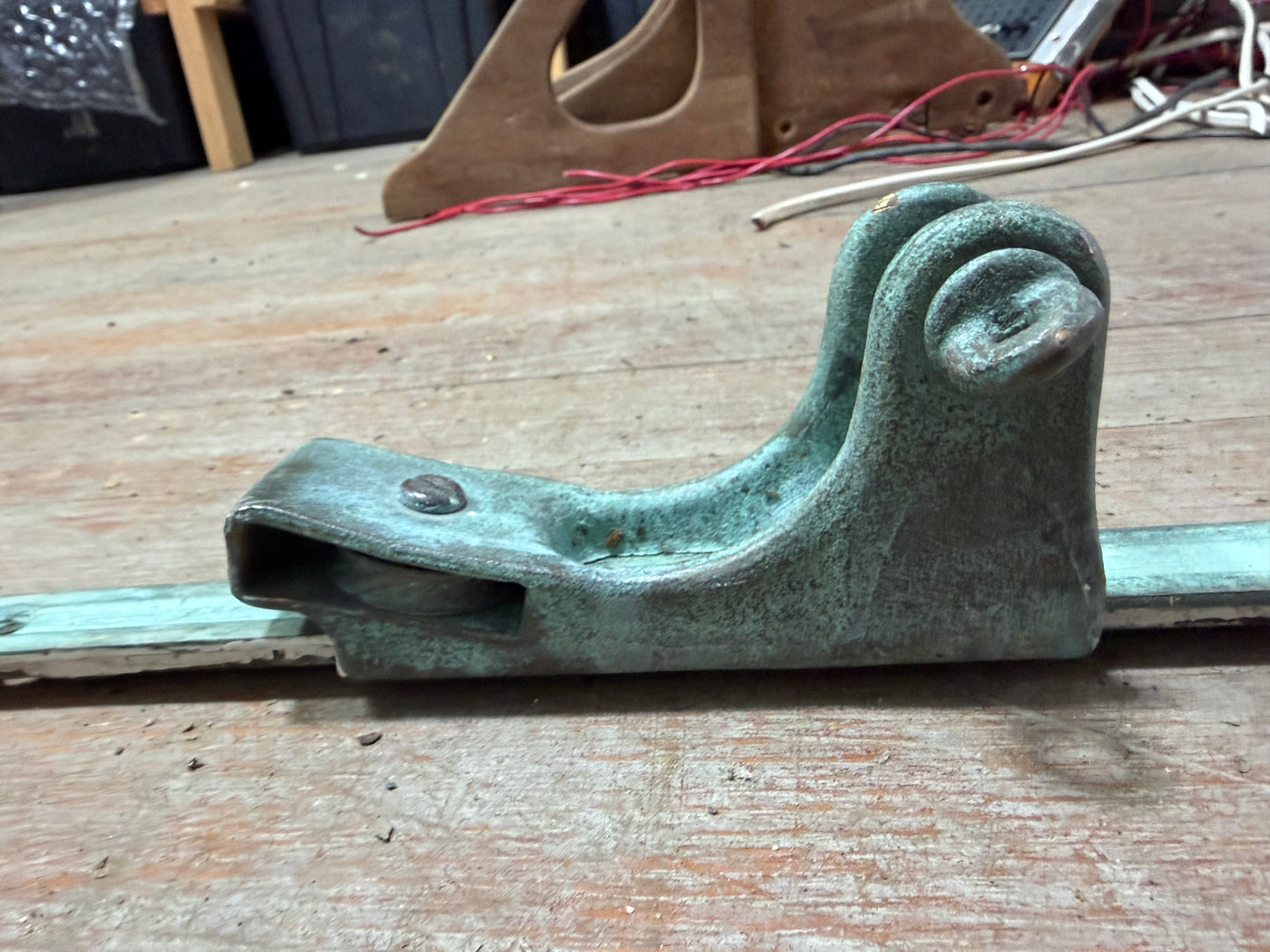 24" Long x 1" Width Solid Bronze T Track With Sheaved Car