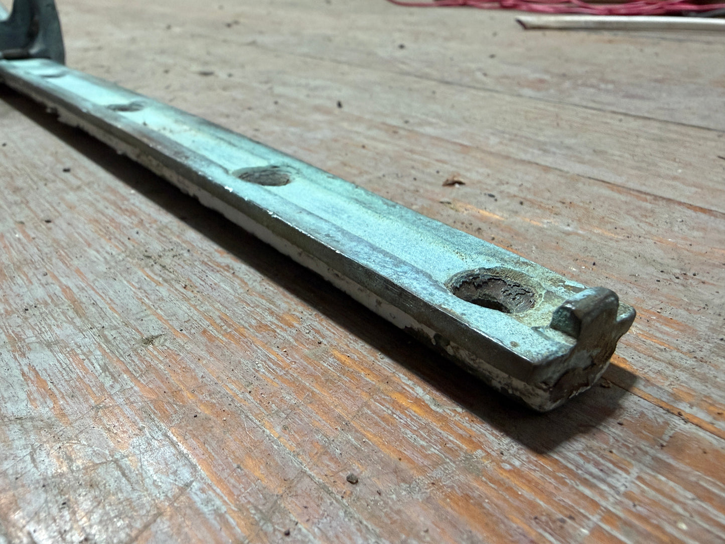 24" Long x 1" Width Solid Bronze T Track With Sheaved Car