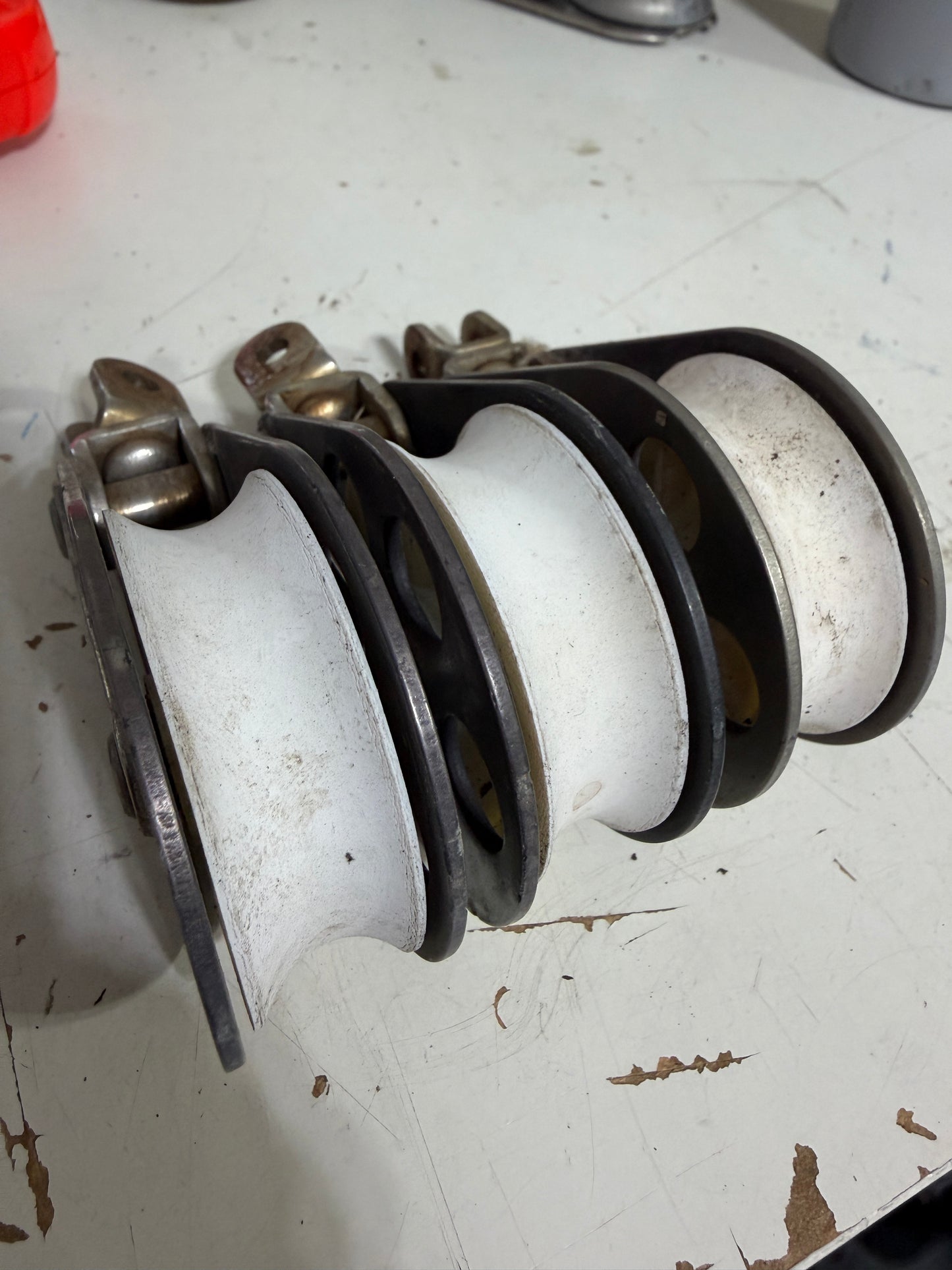 LOT OF 3 - Schaefer 2 3/8" Sheaved Single Swivel Blocks - 9/16" Line