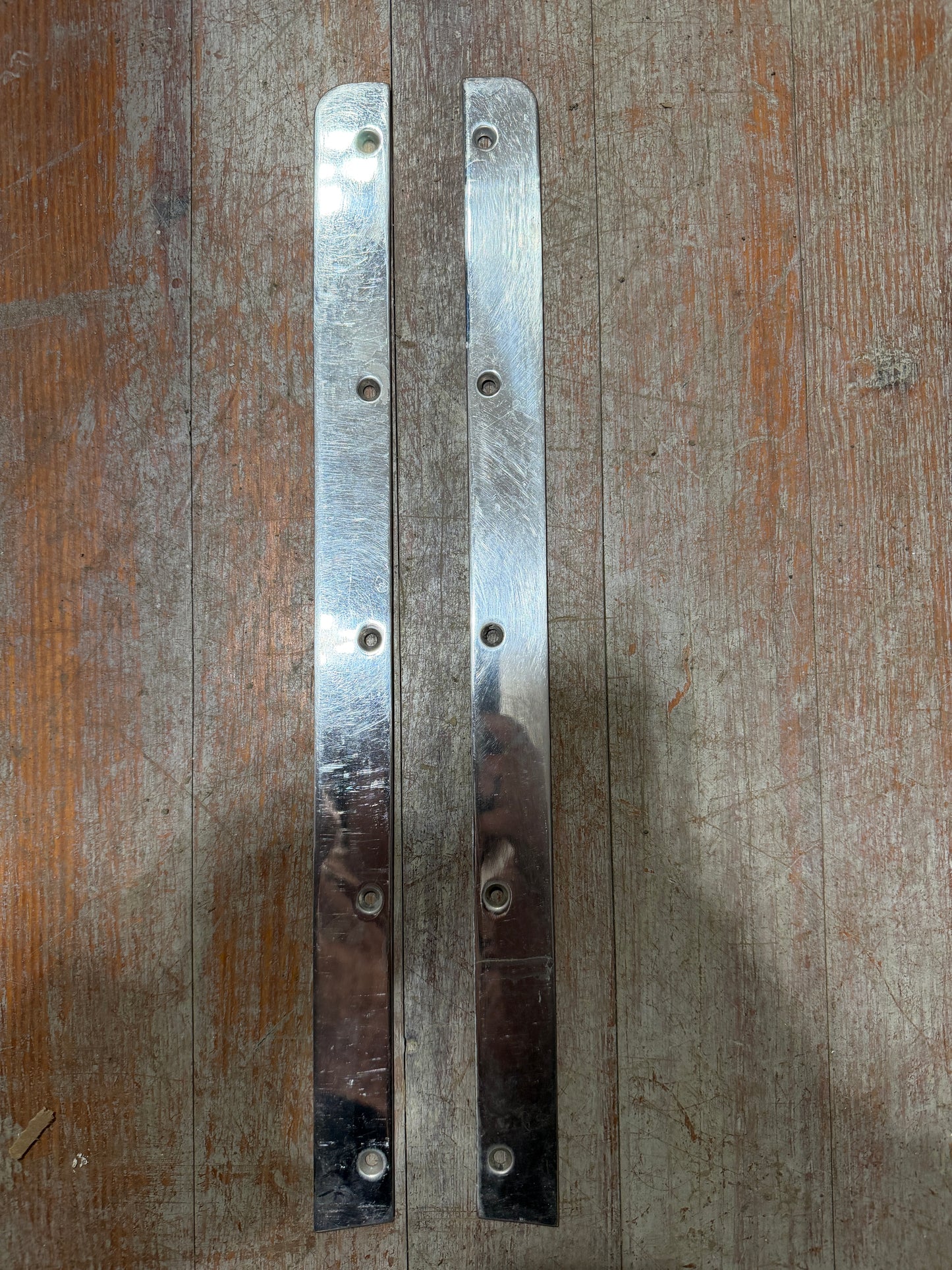 PAIR Stainless Steel Hatch Slides - 18" x 1 1/4"