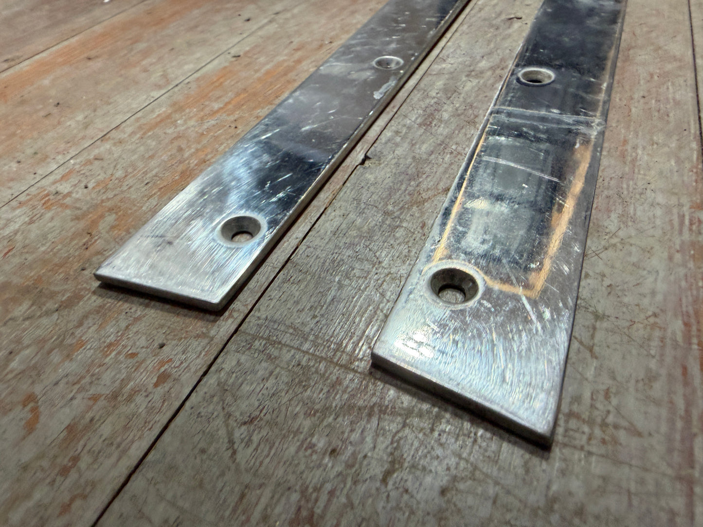 PAIR Stainless Steel Hatch Slides - 18" x 1 1/4"