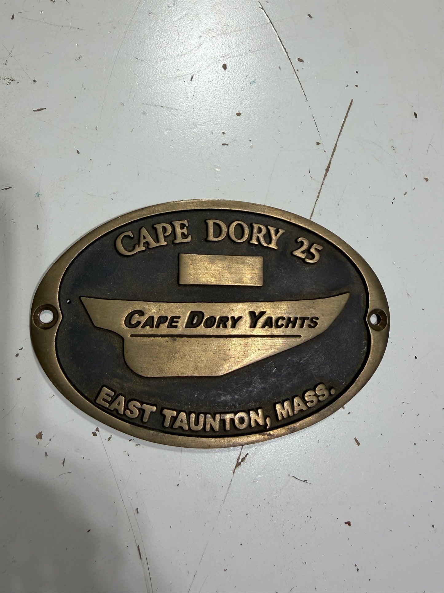Cape Dory 25 Builders Plate - Larger Size