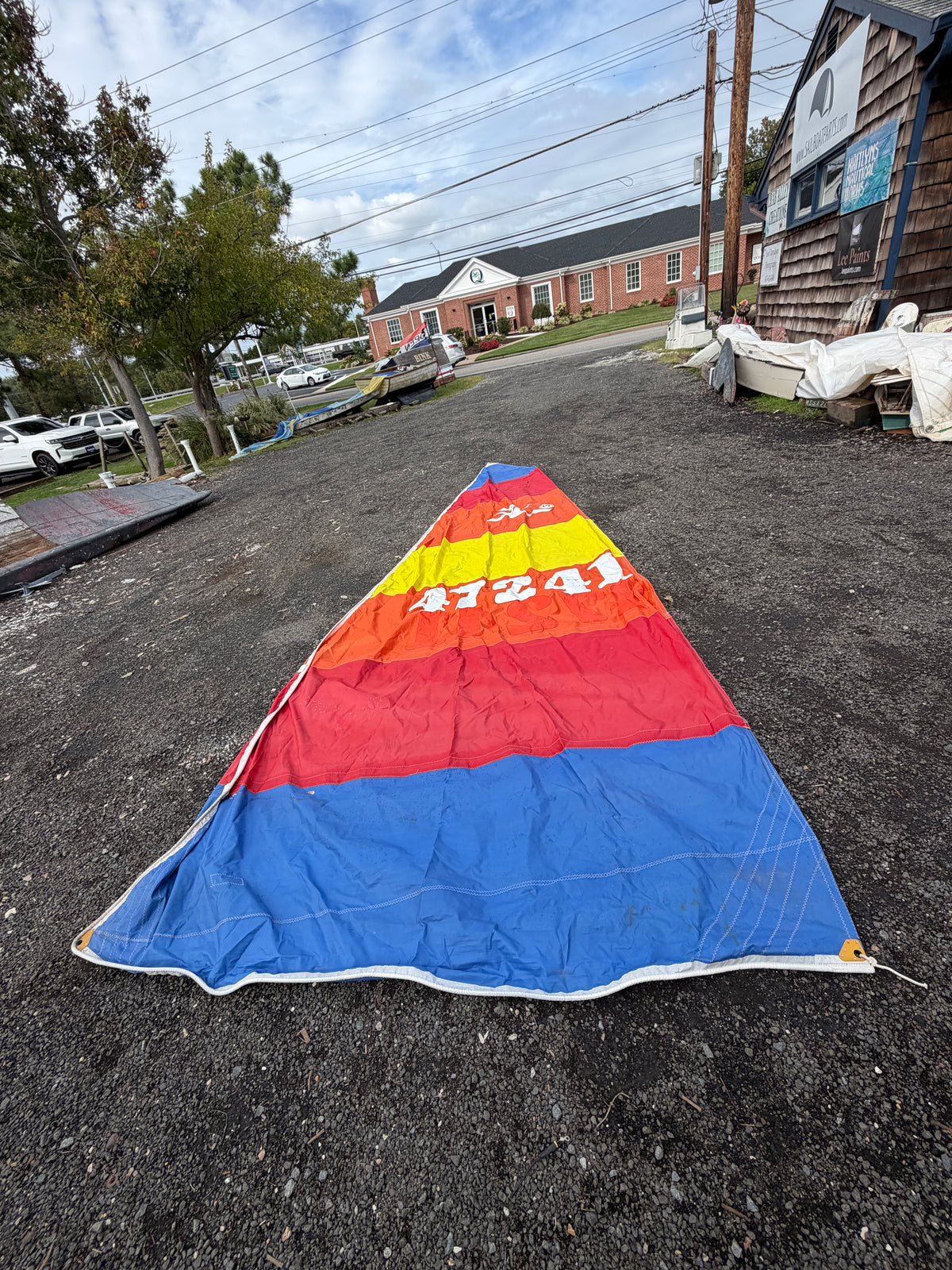 Hobiecat Headsail - 19'10" x 20'5" x 7'9" - 3/8" Braided Slide on Foot and 19'10" Side