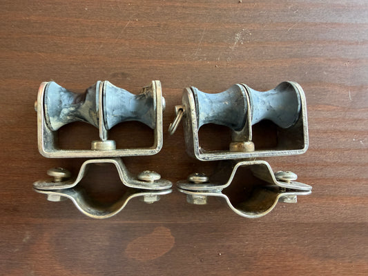 PAIR Hood Double Stanchion Blocks - Sheaves Worn