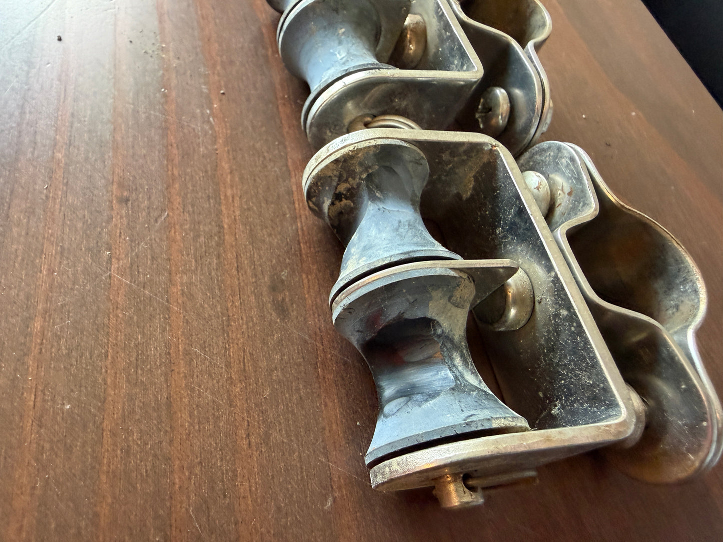 PAIR Hood Double Stanchion Blocks - Sheaves Worn