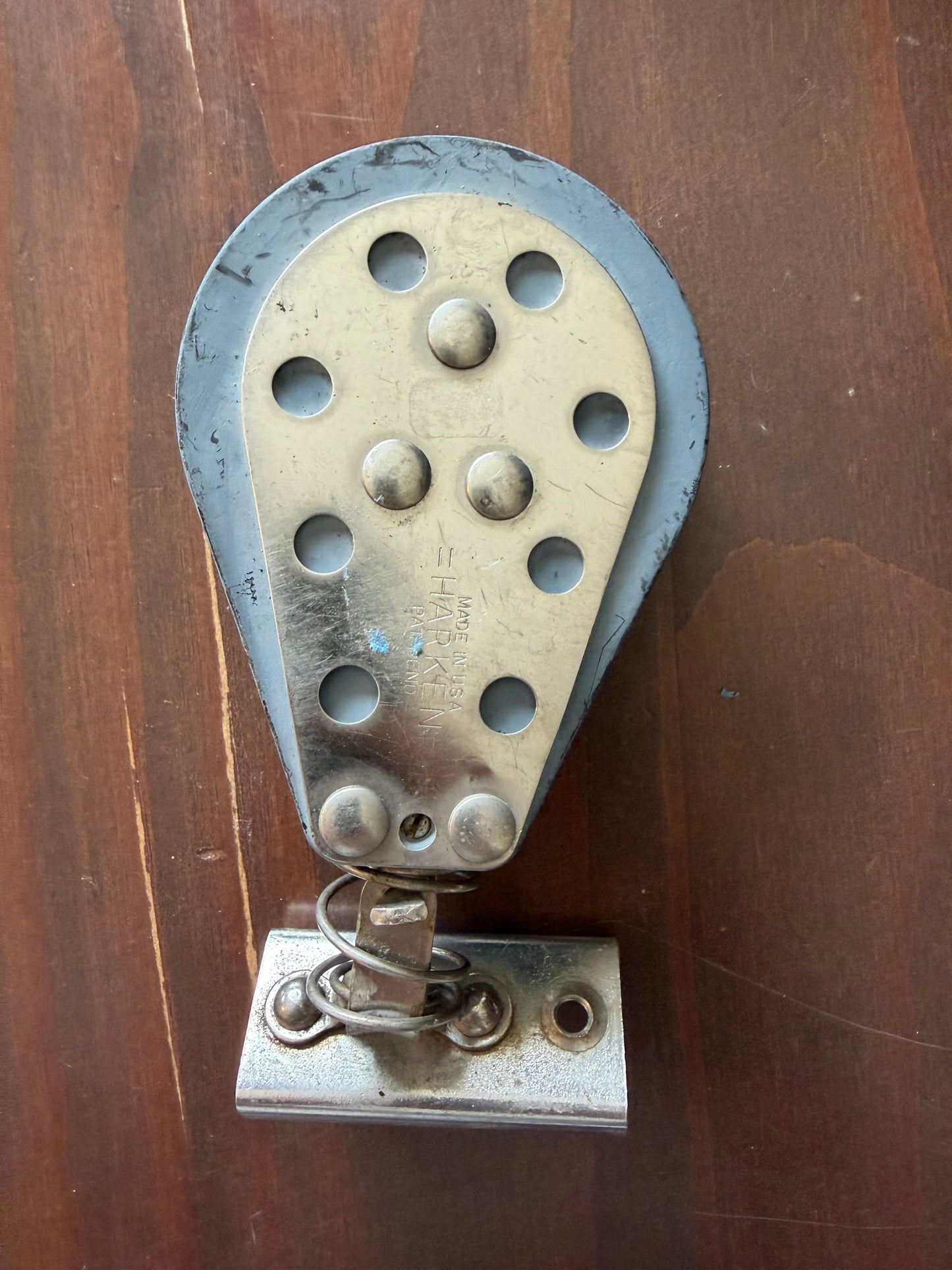 3" Harken Ratcheting Single Block On a 7/8" Track Car - Missing the Track Adjuster