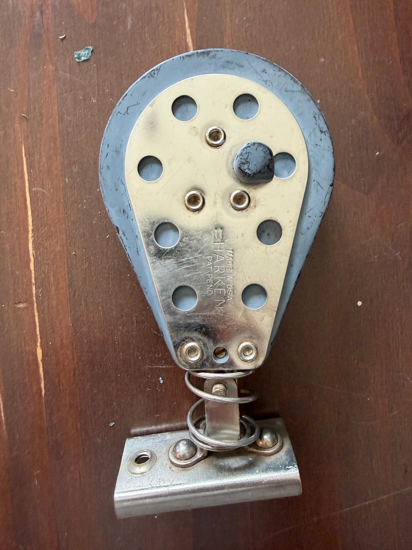 3" Harken Ratcheting Single Block On a 7/8" Track Car - Missing the Track Adjuster