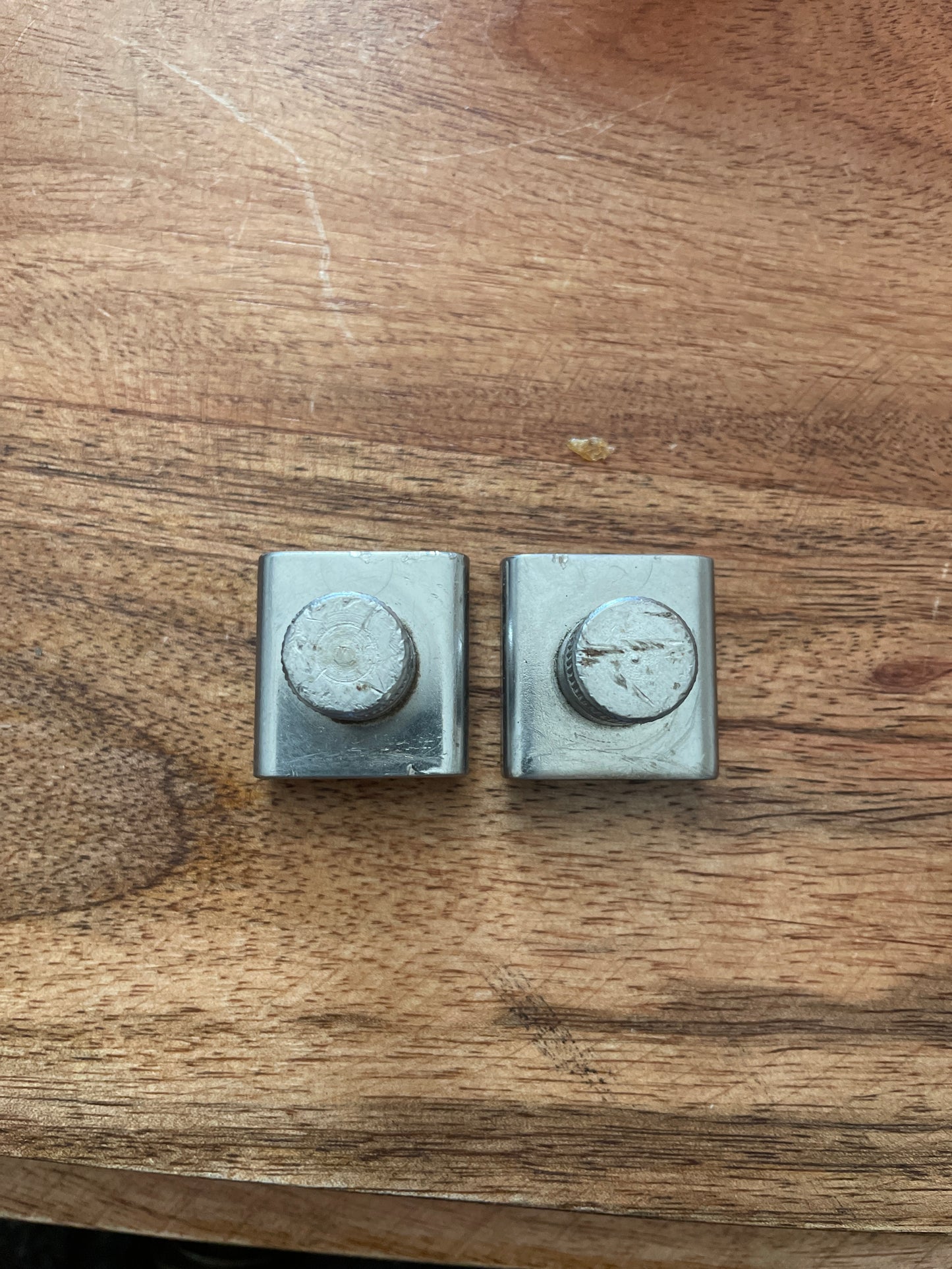 PAIR SS Screw Top 3/4” Track Stops