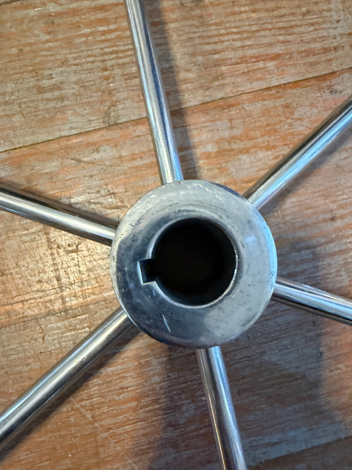 24" Stainless Steel Wheel - 1" Straight Keyed Shaft