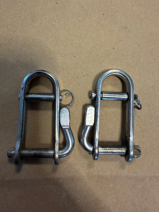 PAIR Halyard Shackles - 1/4" Pin Diameter x 7/8" Width