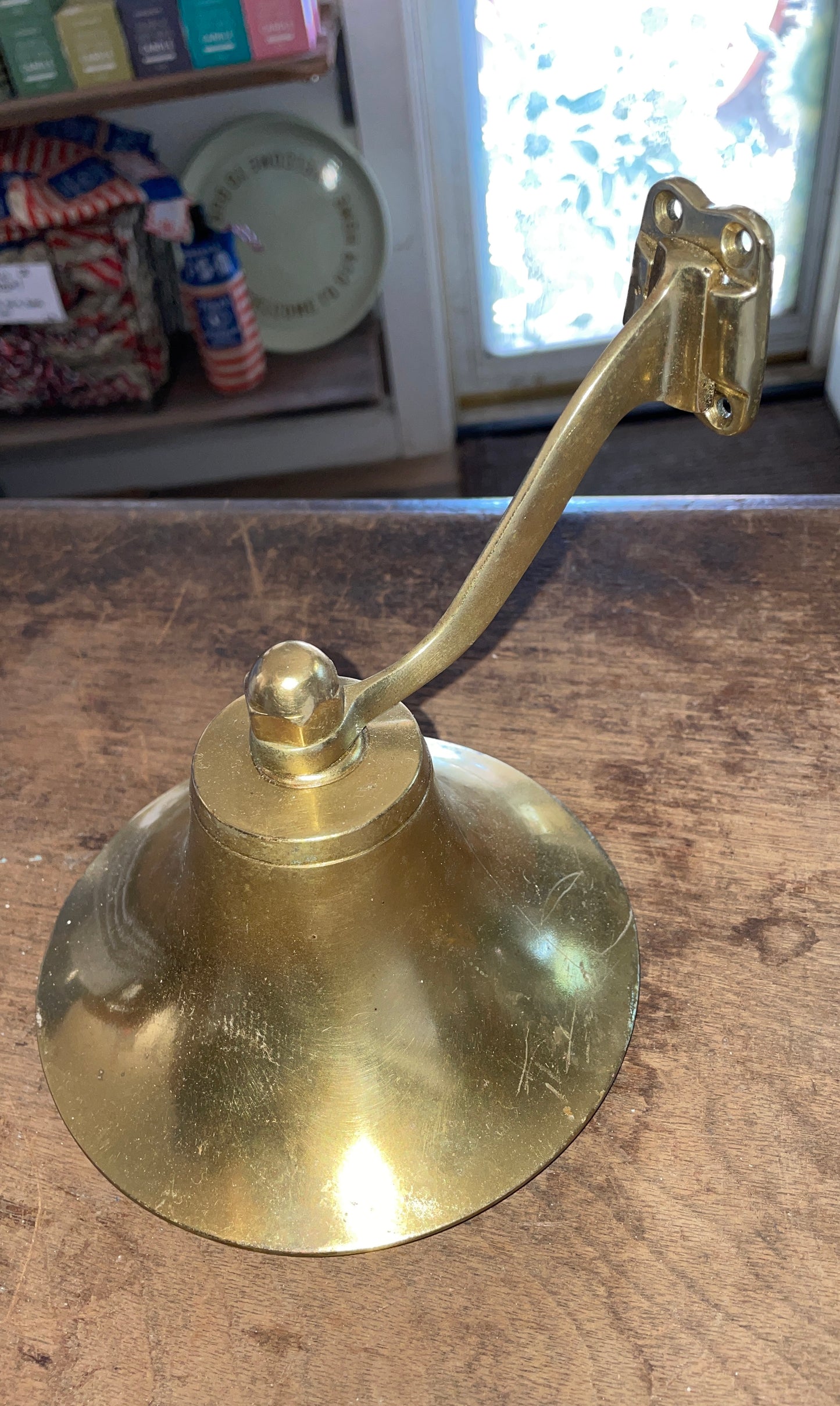 Brass 6” Diameter Ships Bell With Bracket