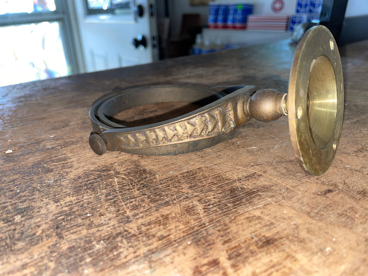 Vintage Brass Oil Lamp Gimbal- 3 1/4” Inner Diameter