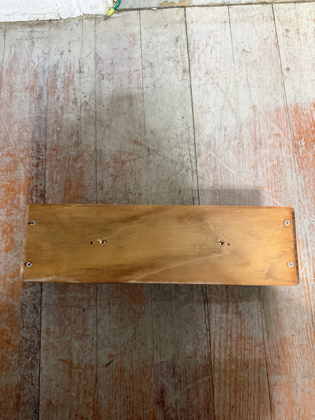 Teak Paper Towel Holder - Rod Slightly Bowed - 13" Long x 4 1/2" Depth