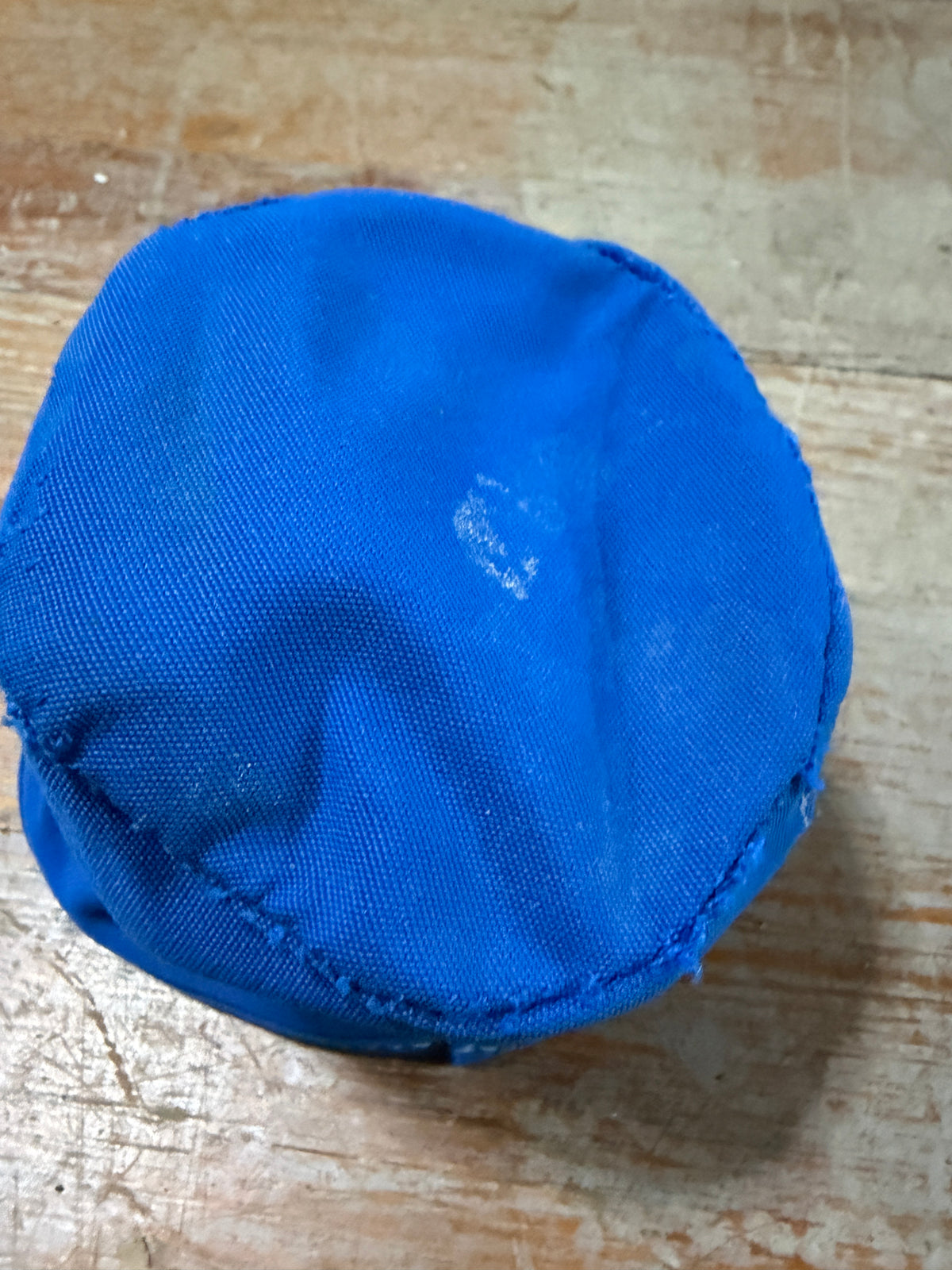 Small Blue Canvas Winch Cover - 4 1/2" Height x 4 1/2" Diameter