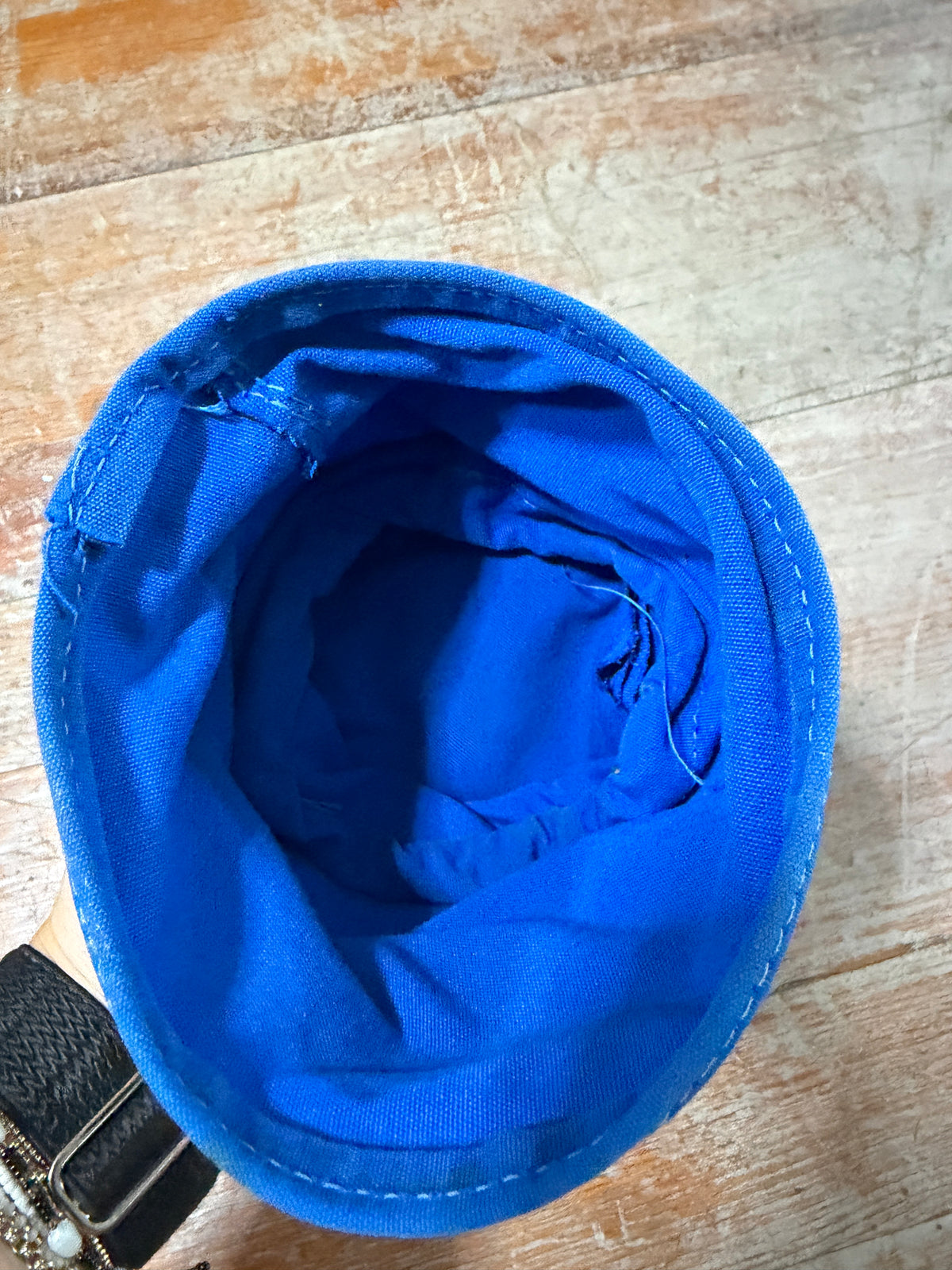 Small Blue Canvas Winch Cover - 4 1/2" Height x 4 1/2" Diameter