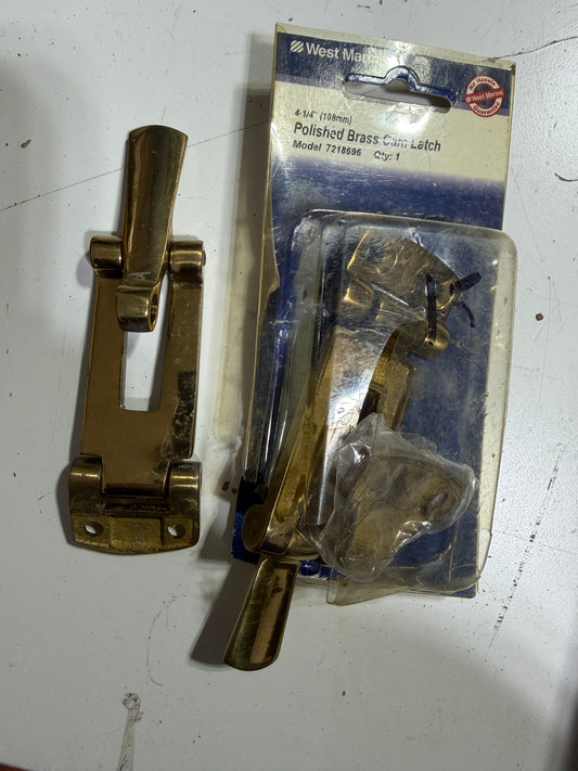 PAIR Polished Brass Cam Latch