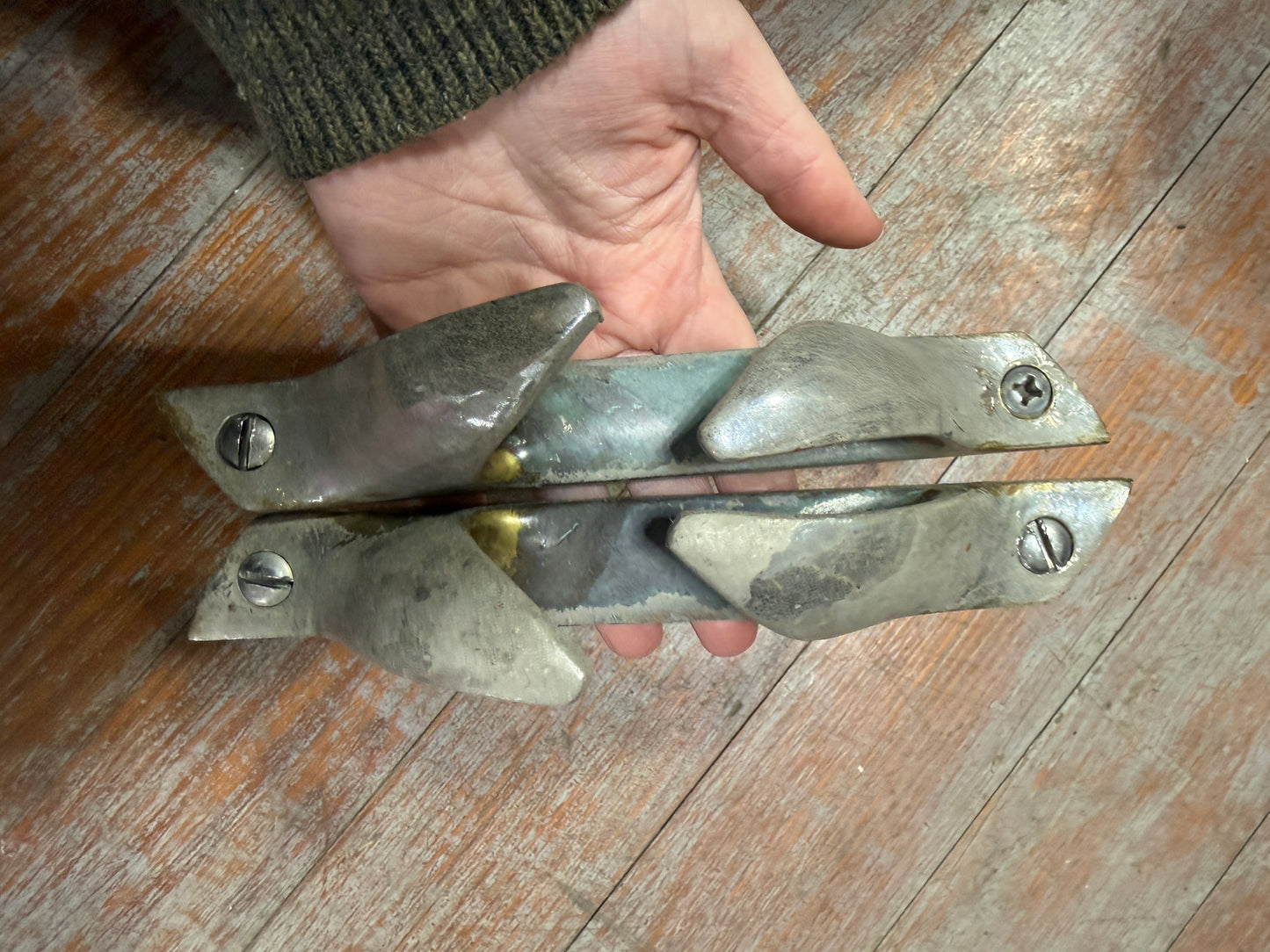 PAIR 8 1/2" Chromed Bronze Chock Cleats - Alberg 30
