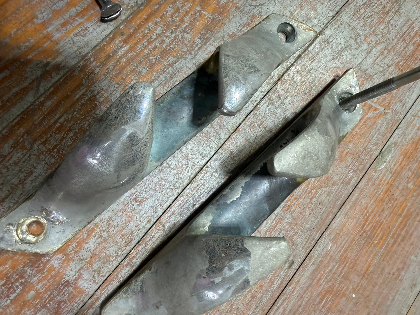PAIR 8 1/2" Chromed Bronze Chock Cleats - Alberg 30