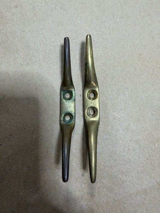 PAIR Bronze Flag Pole Cleat - 4 1/8" & 4" Lengths