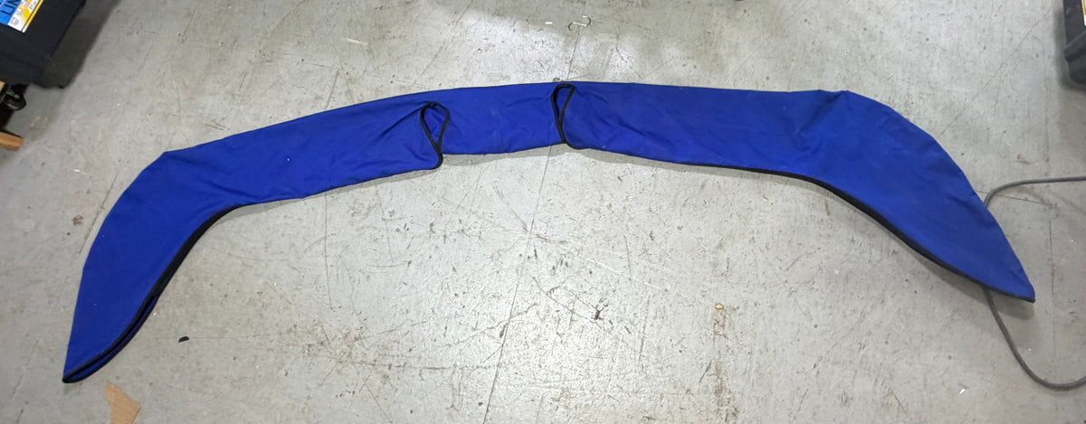 96" Length x 22" Height Darker Blue Canvas Bimini Cover