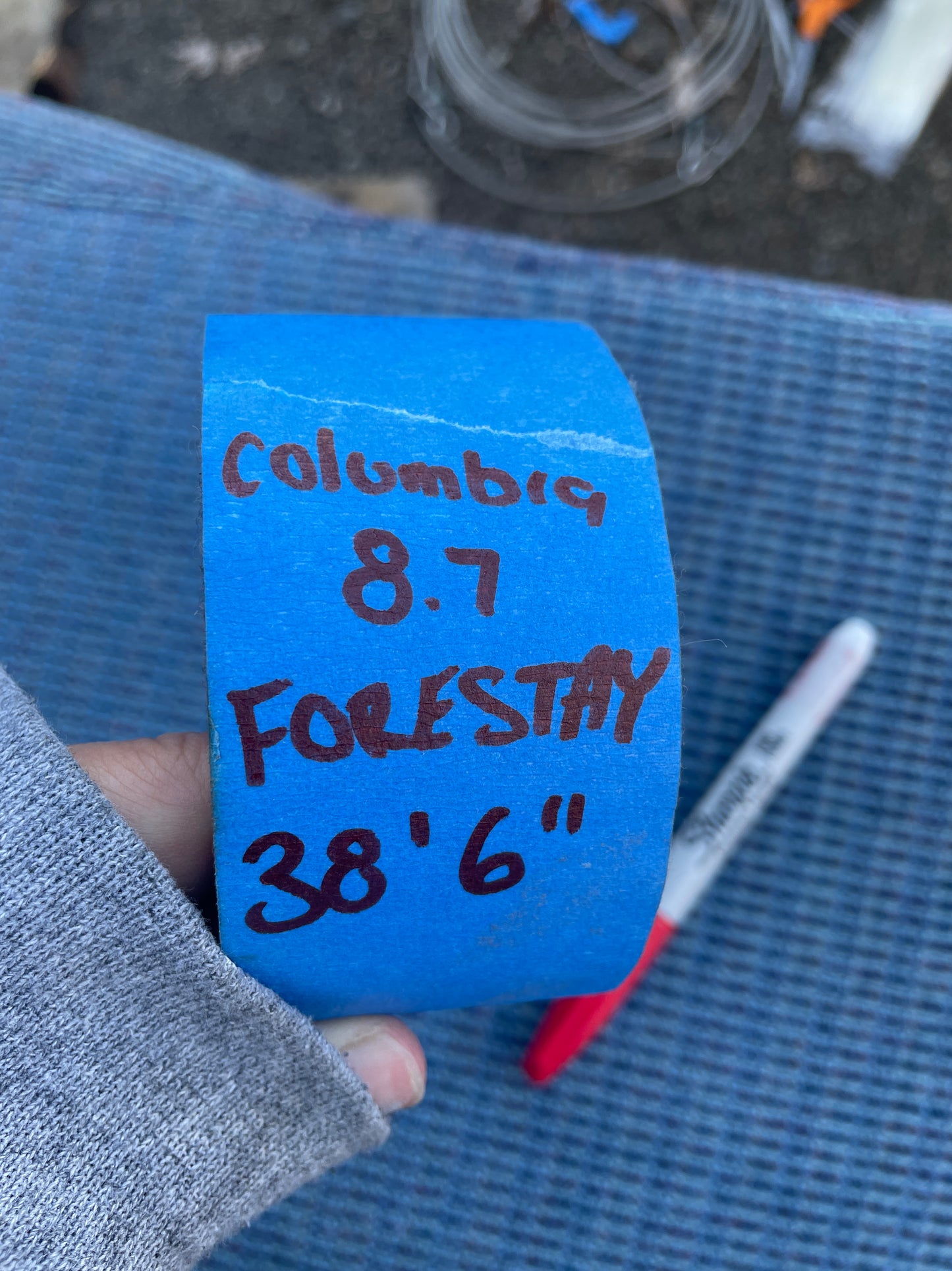 Columbia 8.7 Forestay 38’ 6”