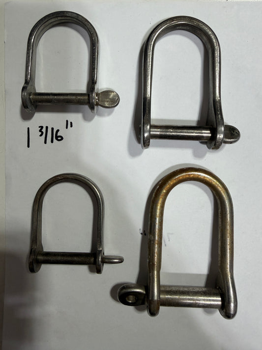LOT OF 4 - 1 3/16" Width D Shackles