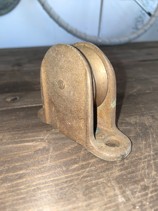 Wilcox Crittenden Brass Single Cheek Block 2 1/4” Sheave- 7/16” Line