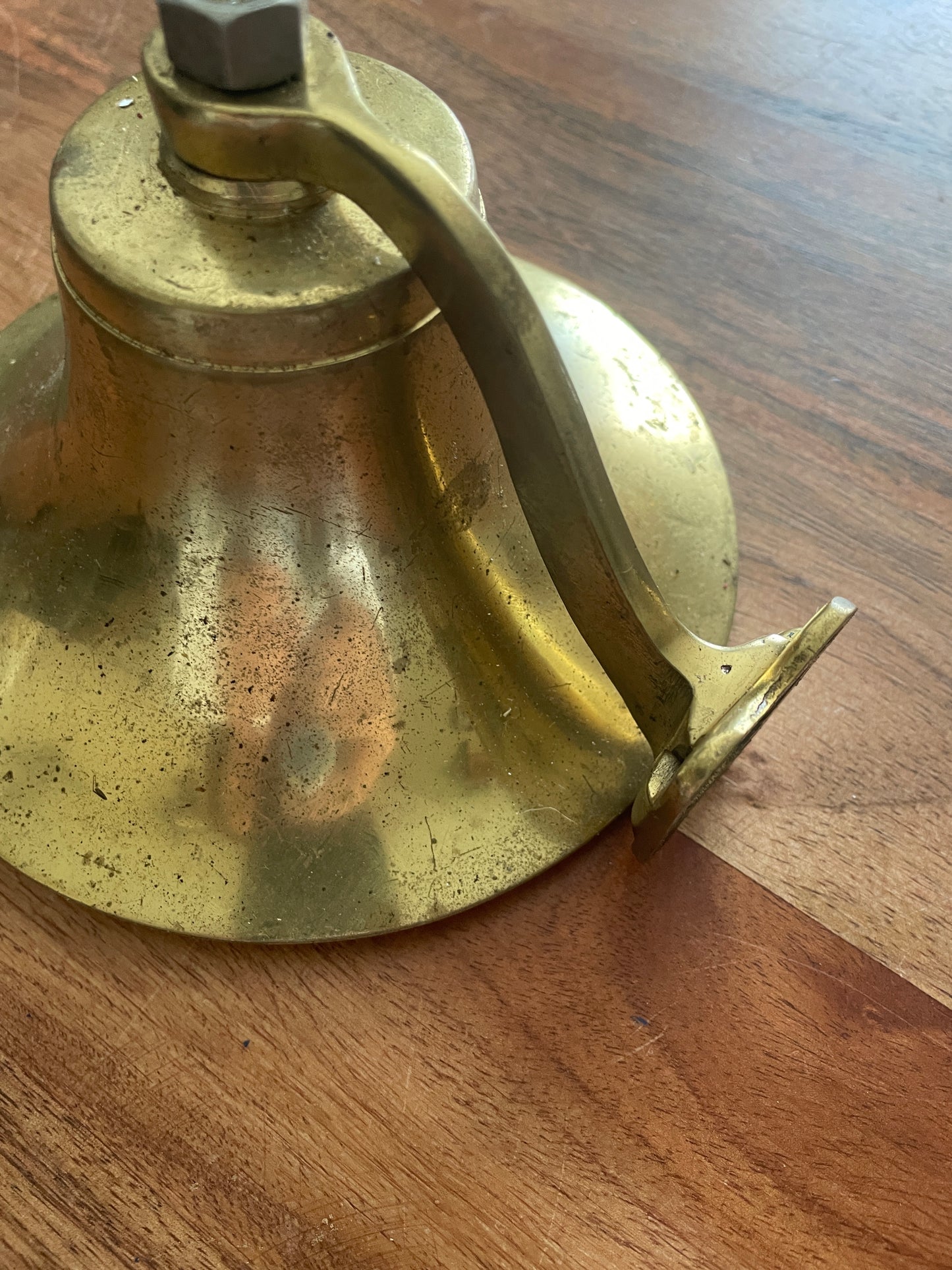 6” Brass Bell - Some Pitting - Missing Top Nut