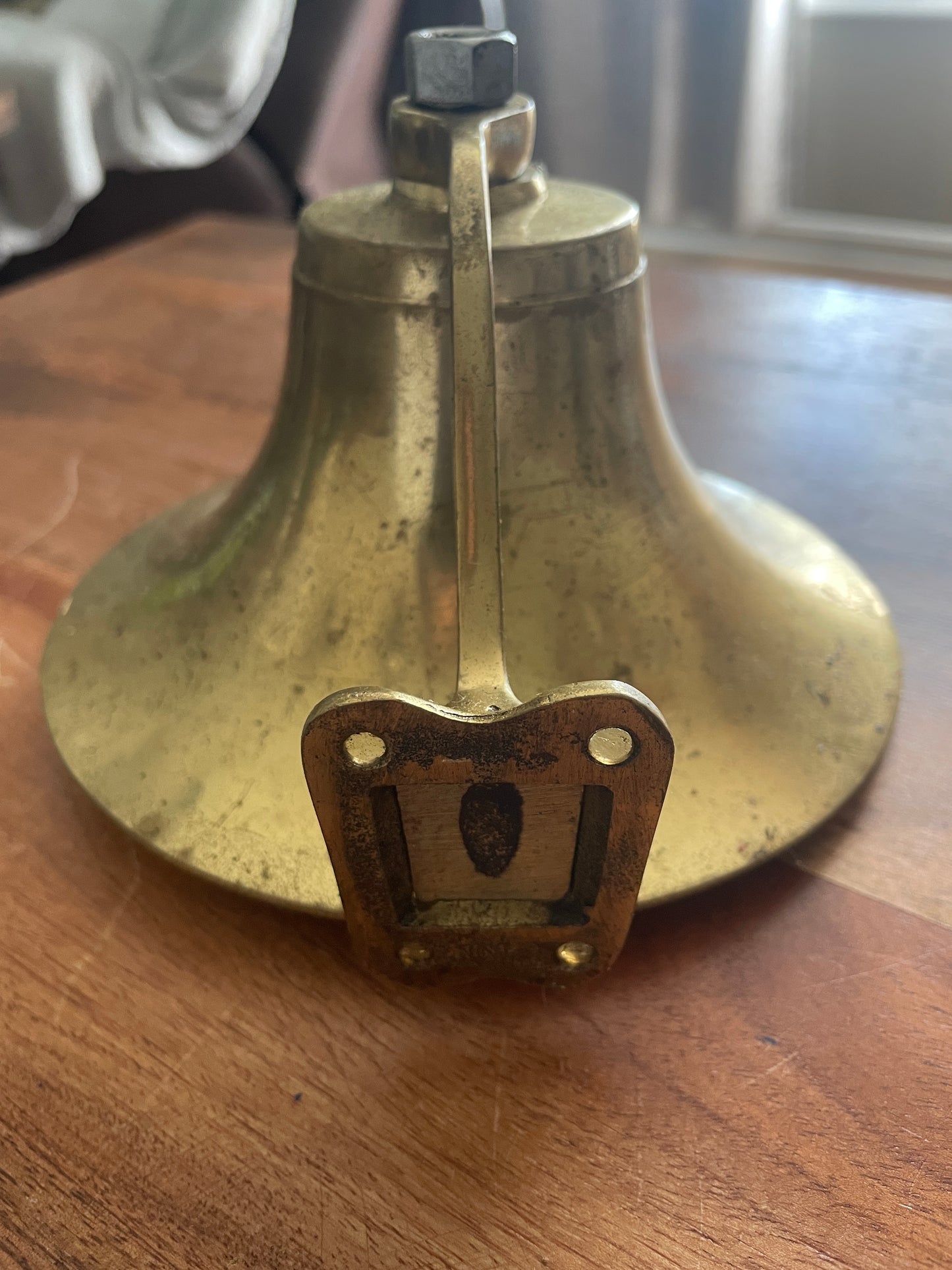 6” Brass Bell - Some Pitting - Missing Top Nut