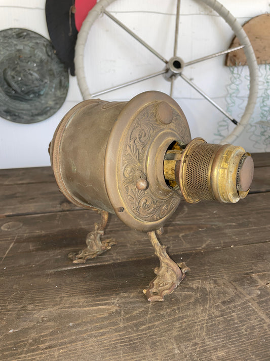 Vintage Brass Page Bros & Co. Oil Lamp