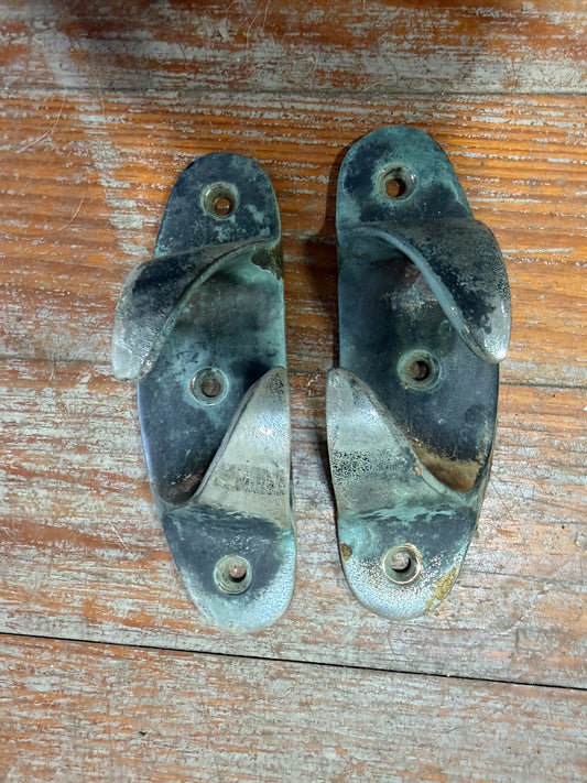 PAIR Unique Chromed Bronze 5 1/2" Chock Cleats